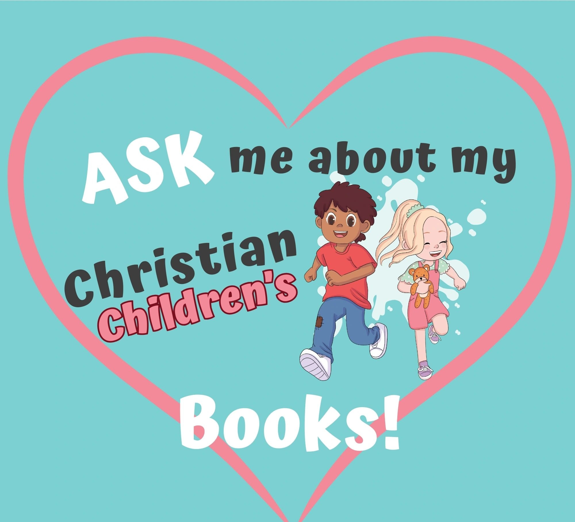 Faith Adventures with Ethan and Abby t-shirt front design with heart and characters